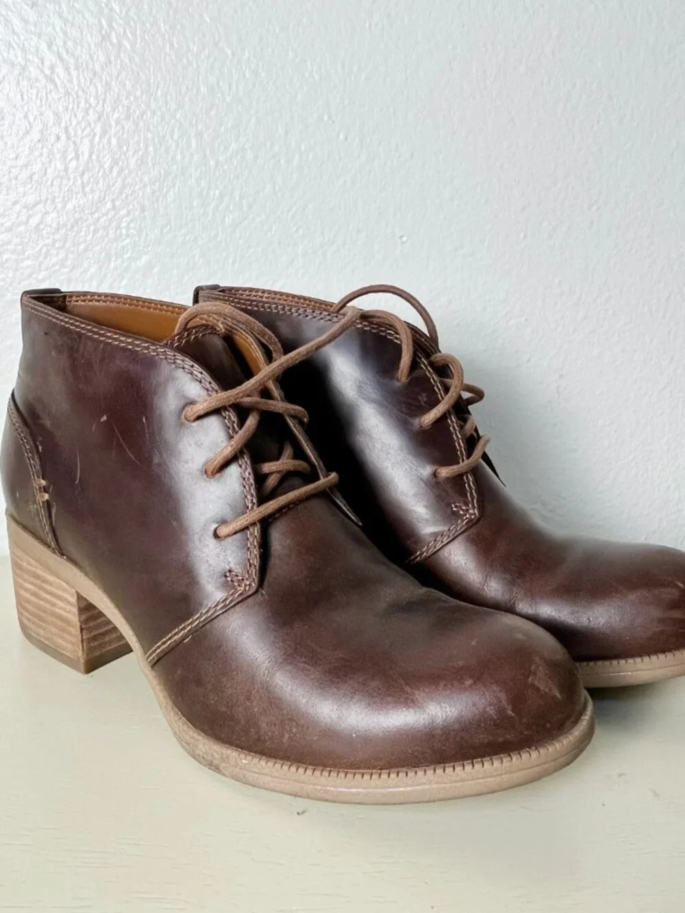 Clarks Maypearl Flora Leather Booties